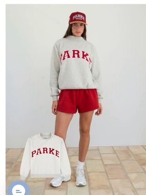 NWT Parke Heather grey and Crimson sweatshirt.